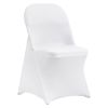 VEVOR White Stretch Spandex Chair Covers - 12 PCS, Folding Kitchen Chairs Cover, Universal Washable Slipcovers Protector, Removable Chair Seat Covers,