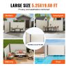 VEVOR Beige Retractable 63''*236'' Awning-Rugged Full Aluminum Rust-Proof; Patio Sunshine Screen; Privacy Divider; Wind Screen. Longer Service Life, S