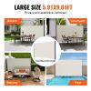 VEVOR Beige Retractable 71''*118'' Awning-Rugged Full Aluminum Rust-Proof; Patio Sunshine Screen; Privacy Divider; Wind Screen. Longer Service Life, S