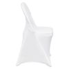 VEVOR White Stretch Spandex Chair Covers - 12 PCS, Folding Kitchen Chairs Cover, Universal Washable Slipcovers Protector, Removable Chair Seat Covers,