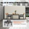 VEVOR Beige Retractable 71''*118'' Awning-Rugged Full Aluminum Rust-Proof; Patio Sunshine Screen; Privacy Divider; Wind Screen. Longer Service Life, S