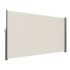 VEVOR Beige Retractable 71''*118'' Awning-Rugged Full Aluminum Rust-Proof; Patio Sunshine Screen; Privacy Divider; Wind Screen. Longer Service Life, S