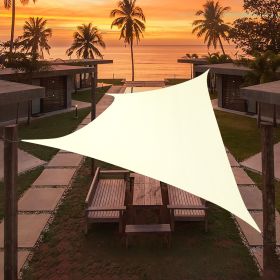 Artpuch Custom Size Cream Sun Shade Sail Triangle Canopy 185 GSM Durable Fabric UV Block Awning for Outdoor Patio Garden Backyard (Customized Ava (Color: Cream, size: 09'x20')