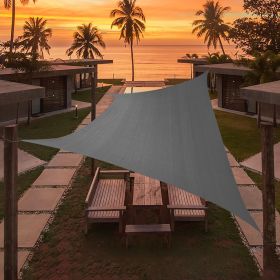 Artpuch Custom Size Dark Grey Sun Shade Sail Triangle Canopy 185 GSM Durable Fabric UV Block Awning for Outdoor Patio Garden Backyard (Customized Avai (Color: Dark Grey, size: 14'X27')
