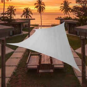 Artpuch Custom Size Light Gray Sun Shade Sail Triangle Canopy 185 GSM Durable Fabric UV Block Awning for Outdoor Patio Garden Backyard (Customize (Color: Light Gray, size: 07'x12')