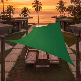 Artpuch Custom Size Dark Green Sun Shade Sail Triangle Canopy 185 GSM Durable Fabric UV Block Awning for Outdoor Patio Garden Backyard (Customize (Color: Dark Green, size: 12'X27')