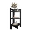 Akutan Side Table with 3 Shelves, 3 Legs
