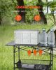 Folding Camping Table, Roll-up Ultra Compact Outdoor Portable Fold Up Lightweight beach Table, with Large Storage and Carry Bag, for Outdoor Cooking,