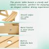 Outdoor 6 Person Picnic Table, 6 person Round Picnic Table with 3 Built-in Benches, Umbrella Hole, Outside Table and Bench Set for Garden, Backyard, P