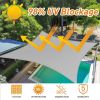 Artpuch Custom Size Dark Green Sun Shade Sail Triangle Canopy 185 GSM Durable Fabric UV Block Awning for Outdoor Patio Garden Backyard (Customized Ava