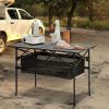 Adjustable - height Folding Table with Storage Bag. Durable Metal Tripod Base. Ideal for Beach, Picnic, BBQ & Patio. Lightweight, Compact for Indoor/O