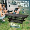 Adjustable - height Folding Table with Storage Bag. Durable Metal Tripod Base. Ideal for Beach, Picnic, BBQ & Patio. Lightweight, Compact for Indoor/O
