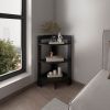 Akutan Side Table with 3 Shelves, 3 Legs