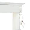 TOPMAX 66" Large Outdoor Farmhouse Wooden Potting Bench Table, Garden Workstation with 2 Drawers, Cabinet and Open Shelves for Backyard, Mudroom, Whit
