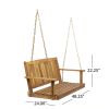 Outdoor  Modern Acacia Wood Porch Swing