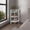 Akutan Side Table with 3 Shelves, 3 Legs